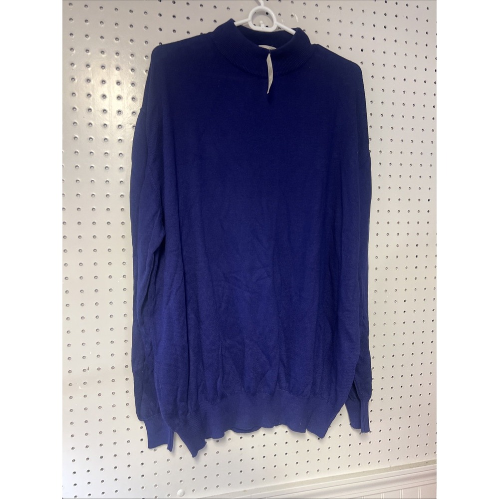 NOS‎ Pronto Uomo Firenze Purple Mockneck Sweater Mens CL  Vintage